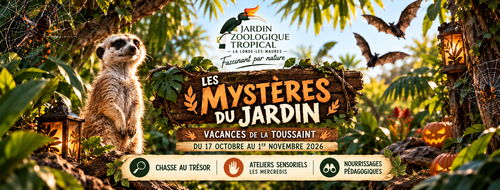 Affiche Les Mystères au Jardin 2026 au Jardin Zoologique Tropical de La-Londe-Les-Maures